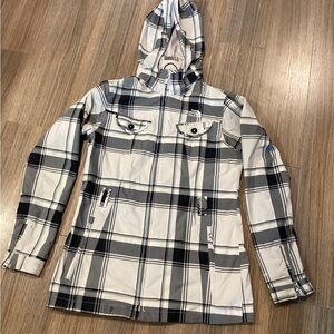 The North Face Women’s Rain Jacket – Size S – Black & White‎